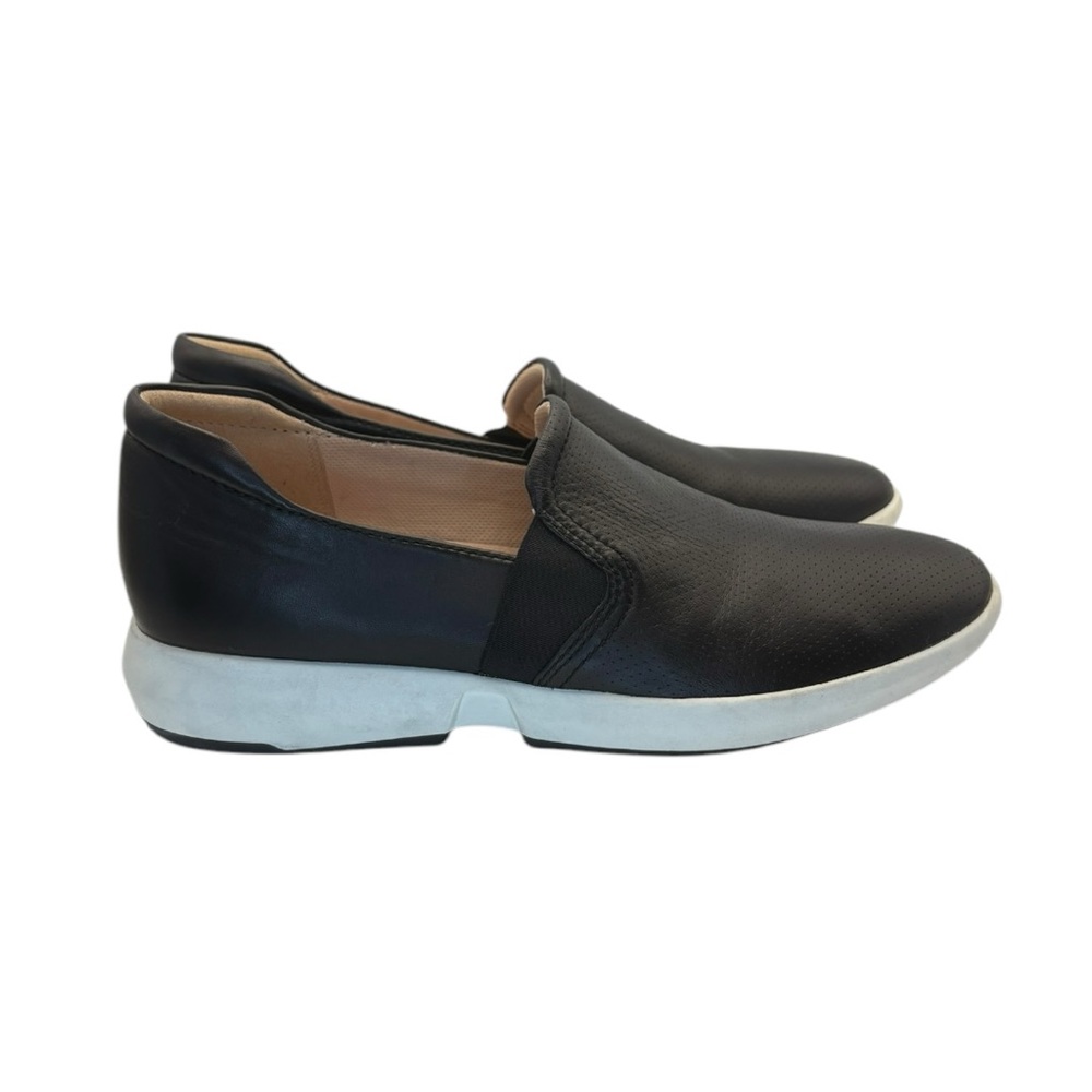 27 Edit Black & White Slip On Sneakers w/ Leather Uppers (Size 10)